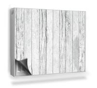 Magnetic Radiator Cover 80x60 cm (31,5x23,6 inch) Dust and Damage Protection Heat-Resistant Decoration Panel Easy Installation Built-in Magnet - Wooden thin boards painted white