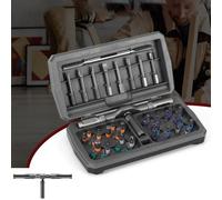 Magnetic Ratchet Screwdriver Set, 43 in 1 Magnetic Screwdriver Sets Multi Bit Ratcheting Screwdriver Set with Storage Case, Repair Tool Screw Drivers for Computer Watch Eyeglass Furniture Bicycle DIY