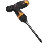 Magnetic Ratchet Screwdriver Set with CR-V Bits for Electronics Repair - Adjustable Handle 170-230mm(Orange Black)
