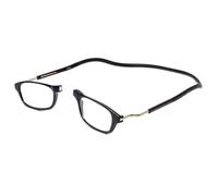 Magnetic Reading Glasses for Women Men, Convenient Click-On Design Computer Readers, Style for Daily Use, Portable Eyewear Gift for Mom, Black