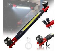 Magnetic Rechargeable LED Work Light, 2026 New USB 4 Modes Portable Magnetic LED Inspection Lamp Under Bonnet Work Light bar with Magnetic Base and Hook Hands-Free for Car Repair, Garage, Workshop