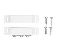 Magnetic Reed Switch, 2Sets NC Surface-Mounted Magnetic Contact Switch,Home Security Wired Rolling Door Contact Magnetic Reed Switch for Access Control Replace Alarm System