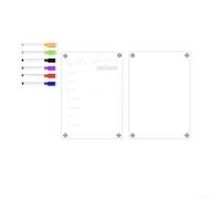 Magnetic Refrigerator Calendar Set 2PCS Monthly Planner Board with Water Soluble Markers for Organizing Schedules and Messages on Metal Surfaces (TYU087)