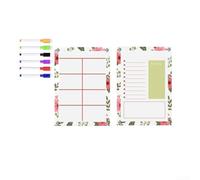 Magnetic Refrigerator Calendar Set 2PCS Monthly Planner Board with Water Soluble Markers for Organizing Schedules and Messages on Metal Surfaces (TYU058)