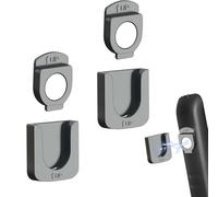 Magnetic Remote Control Holder Wall Mount, 2 Pack Upgrade Remote Control Organizers Storage Self-Adhesive, Magnet Remote Holder for TV Remote Control Charge Socket, No Drilling, Strong Magnet (Black)