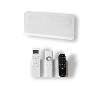 Magnetic Remote Control Holder Wall Mount, No Drill Self-Adhesive Remote Organizer Wall-mounted Floating Storage Caddy for Small, Lightweight & Flat-Back TV, AC & Smart Device Remotes
