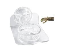 Magnetic Reptile Feeding Ledge, Suction Cup Food Tray for Gecko, Easy Installation Elevated Feeding Station, Ideal to Lizards, Chameleons, Tree Frogs, Reptile Habitat Accessory