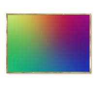 Magnetic Restaurant Menu Board 100x70 Rainbow Gradient Gold Border