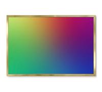 Magnetic Restaurant Menu Board 60x40 Rainbow Gradient Gold Border
