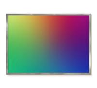 Magnetic Restaurant Menu Board 70x50 Rainbow Gradient Silver Border