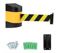 Magnetic Retractable Barrier Tape Wall Mounted Crowd Control Safety Belt，Retractable Belt Barrier 2/3/5/10M Retractable Queue Rope Barrier with mounting Accesso
