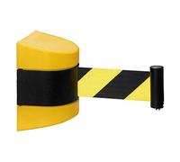 Magnetic Retractable Barrier Tape Wall Mounted Crowd Control Safety Belt，Retractable Magnetic Belt Barrier, 300cm Crowd Control Ribbon with Safe Braking & Locki