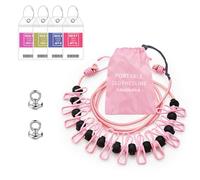 Magnetic Retractable Clothes Line for Cabin - Approved 2025 2026 Cruise Essentials - Drying Rack Travel Clothesline with Clothespins -4 Cruise Luggage Tags- Strong Magnets Hooks (Pink)