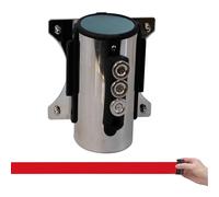 Magnetic retractable queue rope barrier， Magnetic Belt Barrier Retractable- 2/3/5/10 M Cordon Barrier Crowd Control Wall Barrier for Airports Banks School(2M/6.5FT)