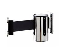 Magnetic retractable queue rope barrier， Magnetic Retractable Barrier-6.5/9.8/16.4' Feet Black Fixed Wall Mount Retractable Belt Barrier for Grocery Retail Store Stadium(2M/6.5FT)