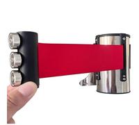 Magnetic retractable queue rope barrier, Magnetic Wall Mount Queue Barrier Belt Crowd Control Wall Barrier 2/3/5/10 M Cordon Barrier for Retail Stores Airports Banks School(10M/32FT)
