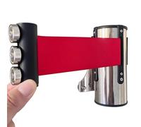 Magnetic retractable queue rope barrier， Magnetic Wall Mount Queue Barrier Belt Crowd Control Wall Barrier 2/3/5/10 M Cordon Barrier for Retail Stores Airports Banks School(2M/6.5FT)