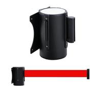 Magnetic retractable queue rope barrier， Wall Mount Caution Belt - 2/3/5/10M Red Belt with Accessories Indoor & Outdoor Do Not Cross Caution Tape(10M/32FT)