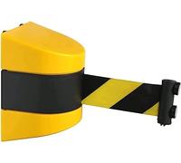 Magnetic Retractable Wall Barrier, Crowd Control Tape with Safe Brake System & Lock Button, Magnetic Adsorption, 5m Length, Ideal for Event Management & Safety Solutions