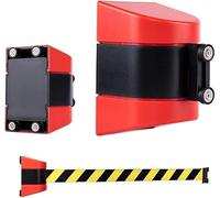 Magnetic Retractable Wall Barrier for Outdoor Parking Safety - Yellow/Red 10m Safety Cord, Retractable Belt, Easy Installation Security Barrier