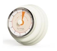 Magnetic Retro Kitchen Timer, Classic Mechanical Wind Up Steel Construction, Easy-Read Dial for Cooking, Office, Study Portable Timer(Beige)