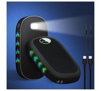 Magnetic Reusable Hand Warmer 2 Pack 10000 mAh, Hand Warmer Power Bank 3 Heating Modes with Colorful Breathing Light/Flashlight Golf,Tech Gifts for Men