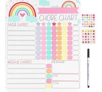 Magnetic Reward Chart for Children and Toddlers, Behaviour Chart Chores Chart for Kids Bedtime Reward Chart Potty Training Reward Chart for Toddlers Reusable Star Sticker Chart for Children Behaviour