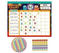 Magnetic Reward Chart,Magnetic Home Behavior Tracker - Reusable Reward Chart Checklist with Stickers for Toddler Classroom Home School Kids Daily Routine Chore Management Refrigerator