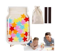 Magnetic Reward Jar - 8.2 Inch Star Chart | Acrylic Behavior Board - Personalized Classroom Tool - Fun Interactive Design Encourages Kids Positive Habits At Home School And Learning