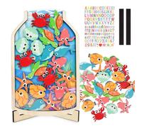 Magnetic Reward Jar for Kids, Incentive Jar Sea Animals Classroom Reward Jar DIY with Stickers Classroom Students Potty Training, Magnetic Reward Jar for Classroom Board Home