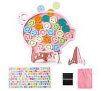 Magnetic Reward Jar for Kids with Letter Stickers,Potty Training Reward Jar,Star Jar Reward System Ideal for Classroom Reward System,Home Chore Chart and Positive Behavior Boys Girls Gift (Pink)