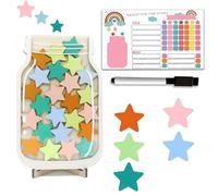 Magnetic Reward Jar, Reward Jar With Star Tokens, Magnetic Chore Chart, Potty Training Chart Toddler Boys/Girls, Inspiring Good Behaviour in Toddler