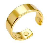 Magnetic Ring for Lymphatic Drainage | Adjustable Finger Rings Therapeutic Magnetic Ring - Magnetic Treat Ring to Relieve Stress Pain, Magnetic Narrow Open Adjustable Finger Rings