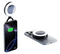 Magnetic Ring Light with Mirror 2.8 Inch Portable LED Selfie Light for Makeup Video Recording Travel Friendly Compact Design USB Rechargeable(Black)