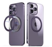 Magnetic Ring Sticker for Magsafe Phone Magnet 2 Pack, Upgrade Bulit-in Magnet for Wireless Charging, Phone Case, Car Holder, Universal Conversion for MagSafe Adapter Kit (Dark Purple)