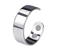 Magnetic Rings for Men and Women, Open Cuff Ring, Comfortable, Stylish, Adjustable Finger Jewellery for Men, Parties, Weddings, Everyday Use, Siehe Beschreibung, Stainless Steel, See description