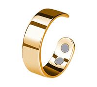 Magnetic Rings for Men and Women, Open Cuff Ring, Comfortable, Stylish, Adjustable Finger Jewellery for Men, Parties, Weddings, Everyday Use, Siehe Beschreibung, Stainless Steel, See description