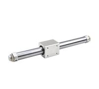 Magnetic Rodless Cylinder 100 to 1500MM Stroke Double Acting Pneumatic Air Cylinder Bore 20mm for Industrial Automation(RMS20x1400)