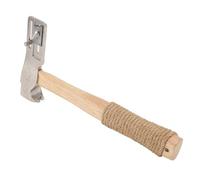 Magnetic Roofing Hammer, Hemp Rope Anti Slip Wood Handle Roof Nail Puller Roofing Hatchet for Repairs and Installation