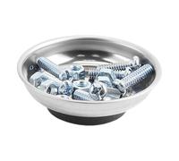 Magnetic Round Tray For Parts - Stainless Steel Screw Bowl | Magnetic Bolt Cup | Small Nuts & Tools Organizer Tray, Magnetic Parts, Workshop Tool Bowl, Workbench