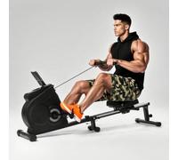 Magnetic Rowing Machine for Home - 300LB Warrior Capacity, 8-Level Silent Resistance & LCD Performance Tracker,Ignite Your Fitness Revolution!