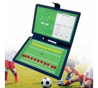 Magnetic Rugby Coaching Board, 25x32cm Double-Sided Dry Erase Rugby Clipboard, Foldable Design, with 2 Erasable Pens for Competition and Training