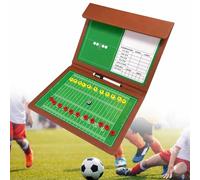 Magnetic Rugby Coaching Board, 25x32cm Double-Sided Dry Erase Rugby Clipboard, Foldable Design, with 2 Erasable Pens for Competition and Training