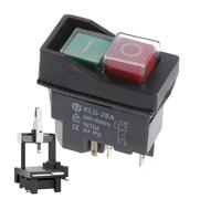 Magnetic Safety Push Button - 4 Pin Control Button AC250V 16A, Safety For Industrial Power Tools | Waterproof Dustproof PVC Housing,