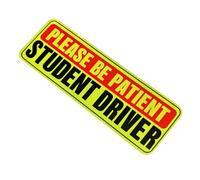 Magnetic Safety Warning Driver.Please be patient's patient with patients a student driver reuse sticker.