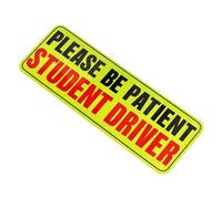 Magnetic Safety Warning Driver.Please be patient's patient with patients a student driver reuse sticker.