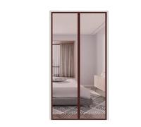 Magnetic Screen Brown Magnetic Net Door Curtain Screenc(Width 155cm(61.0 in),High 230cm (90.5 in))