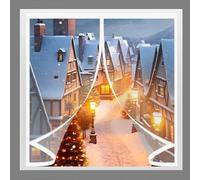 Magnetic Screen Curtain 50 x 64 cm Transparent, Windproof Waterproof Auto Closing, Cold and Noise Proof Magnetic Insulated Curtain for Winter for All Kinds of Windows, A