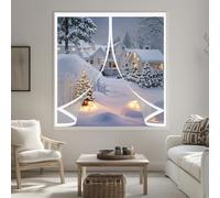 Magnetic Screen Curtain 88 x 98 cm Transparent, Cold and Noise Proof, Windproof Waterproof Auto Closing Transparent PVC Magnetic Curtain for All Types of Windows, A