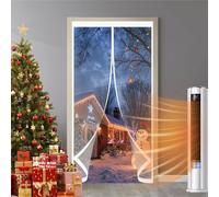 Magnetic Screen Door 100 x 145 cm Weatherproof Winter Warm Screen, Warm Winter, Windproof Waterproof Transparent Magnetic Thermal Insulated Curtain for Patios, Front Doors, A